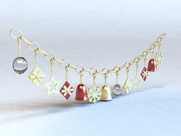 Christmas Bell Necklace 3d model preview
