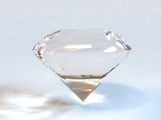 Beautiful Sparkling Diamond 3d rendering