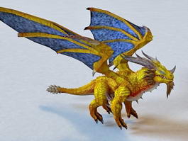 Yellow Dragon 3d model preview