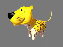 Cartoon Baby Leopard 3d model preview
