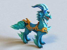 Mythical Creature Qilin 3d model preview