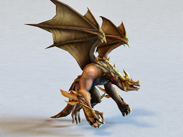Dragonkin Warrior 3d rendering