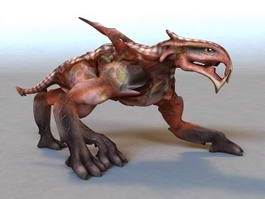 Felhound Monster Rigged & Animated 3d model preview