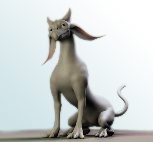 Alien Dog 3d rendering