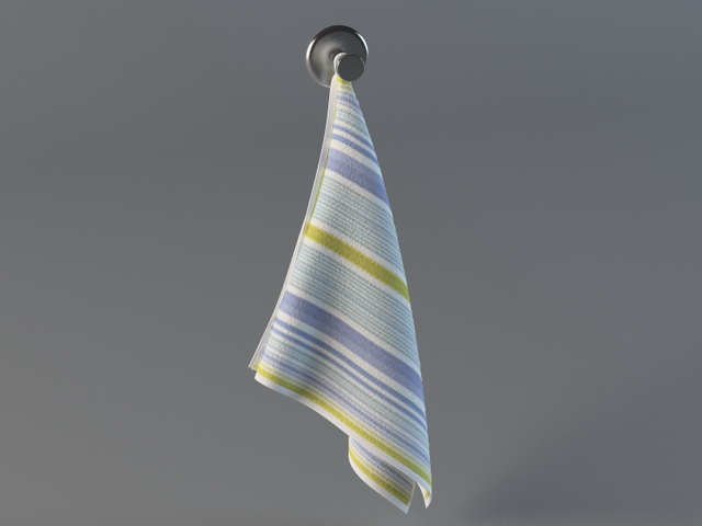 Towel on Hook 3d rendering