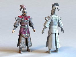 Ancient Chinese Warrior 3d model preview