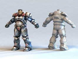 Future Soldier with Power Armor 3d preview