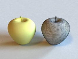 Green Apple 3d model preview