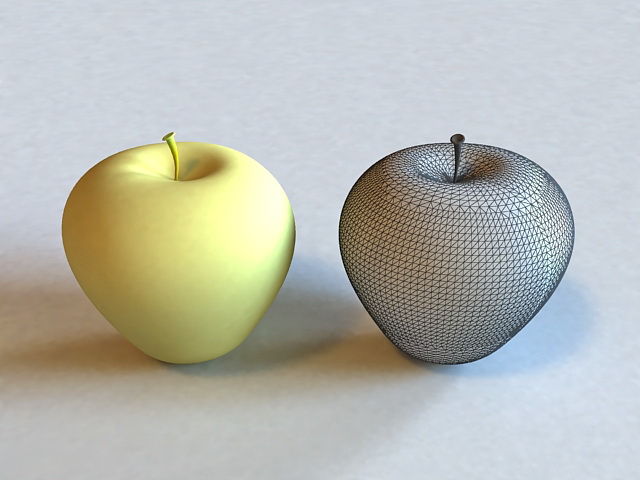 Green Apple 3d model 3ds Max files free download