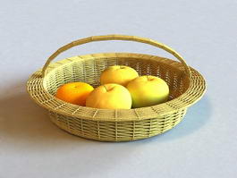 Apples in Basket 3d model preview