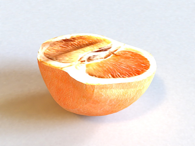 Half Grapefruit 3d rendering