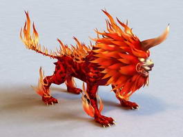 Fire Lion 3d preview