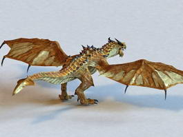 Brown Dragon 3d model preview