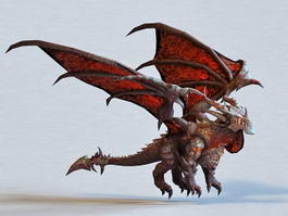 Lava Dragon 3d model preview