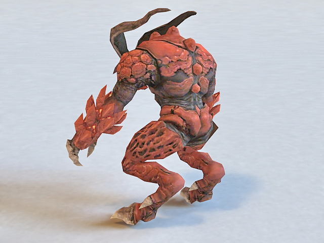 Lava Demon Monster 3d Model Cadnav