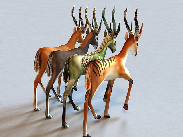 Animated Antelope 3d rendering