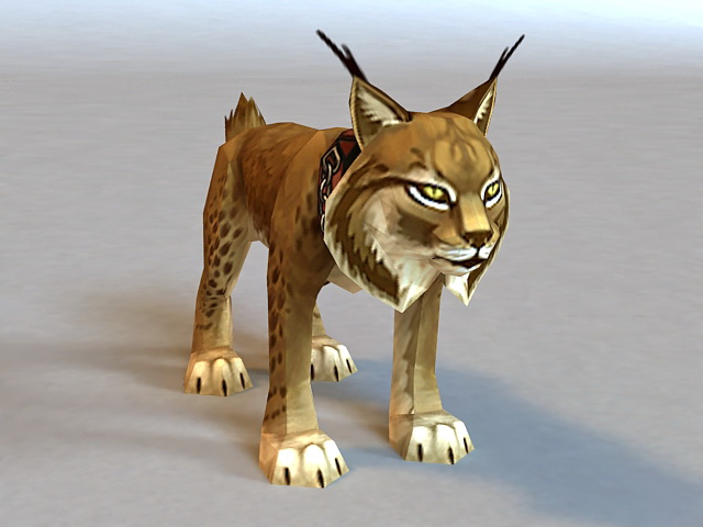 Leopard Cat  Rigged 3d  model 3ds Max files free download 