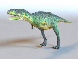 Animated Green Dinosaur 3d model preview