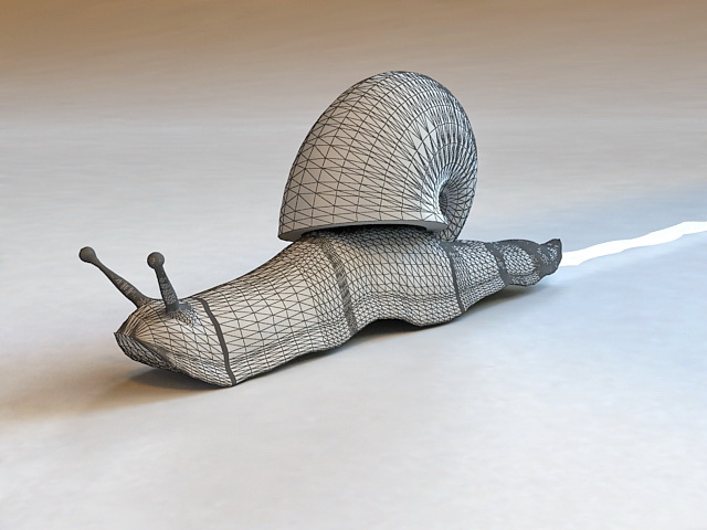 Animated Snail 3d rendering