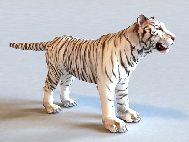 White Tiger 3d model 3ds Max files free download