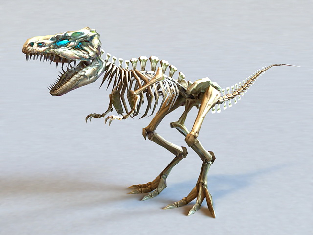 Skeletal Dinosaur 3d model 3ds Max files free download modeling 37706