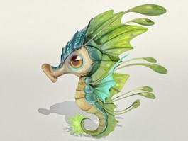 Cartoon Seahorse 3d model preview