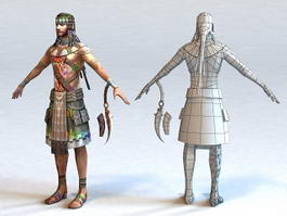 Indian Warrior 3d model preview