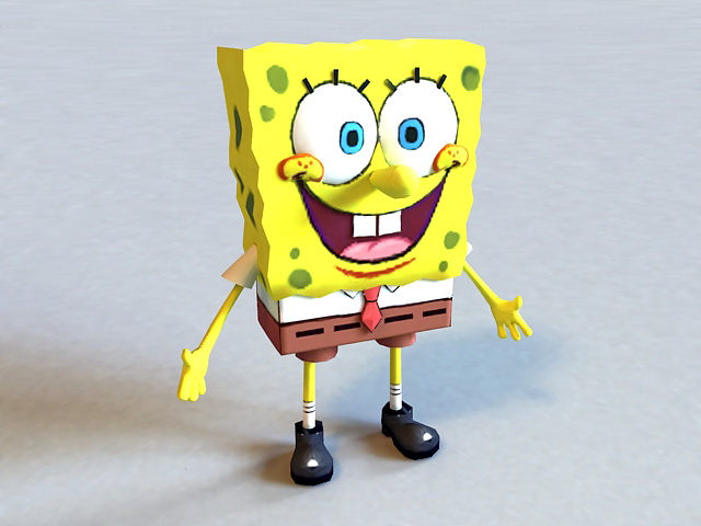 Spongebob SquarePants Character 3d model preview. 