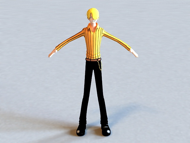 Cool Anime Guy  3d  model  3ds Max files free download 