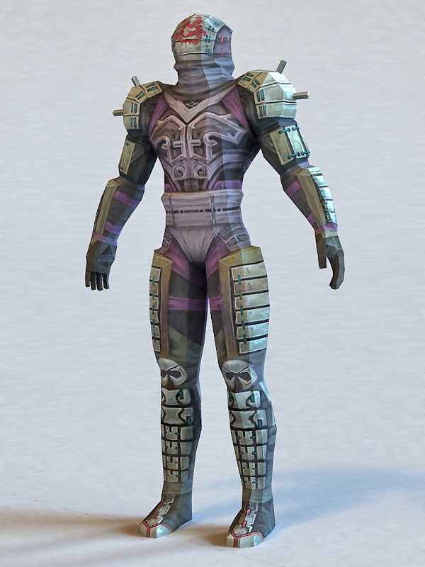 Ninja Warrior 3d rendering
