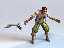 One Eyed Pirate 3d preview