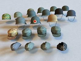 Military Helmets and Hats 3d preview