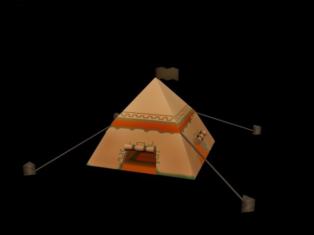 Mongolian Yurt Tent 3d rendering