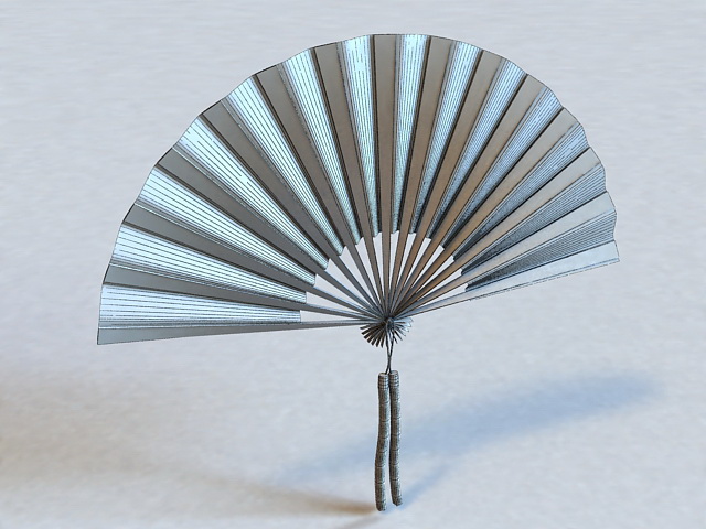 Japanese Hand Fan 3d rendering