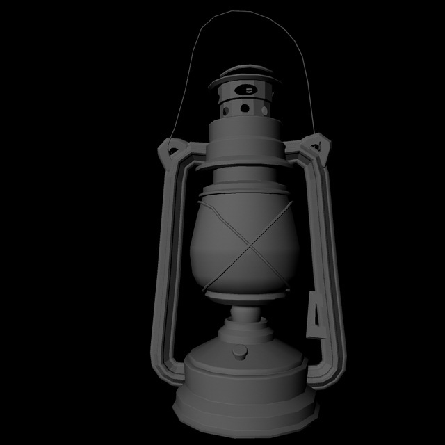 Old Oil Lamp 3d model Maya files free download modeling