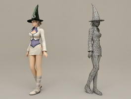 Magician Girl 3d model preview