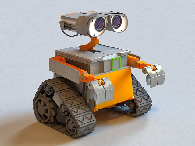 WALL E Robot 3d  model  3ds Max files free  download 