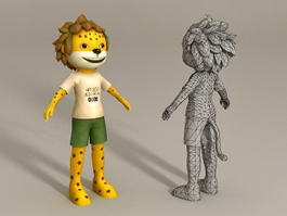 Humanoid Lion Boy 3d model preview