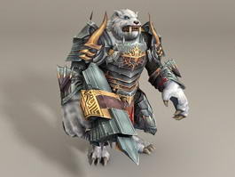 Wolf Monster Warrior 3d model preview
