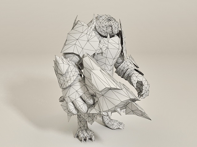 Wolf Monster Warrior 3d rendering