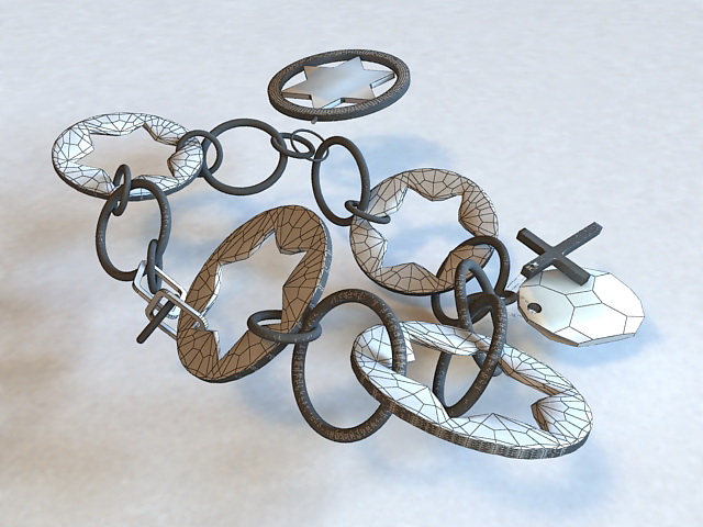 Bracelet with Gem 3d rendering