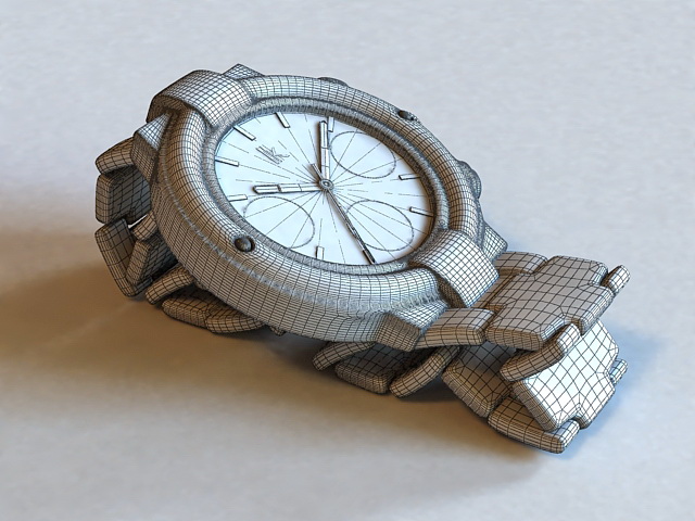 Old Wrist Watch 3d rendering