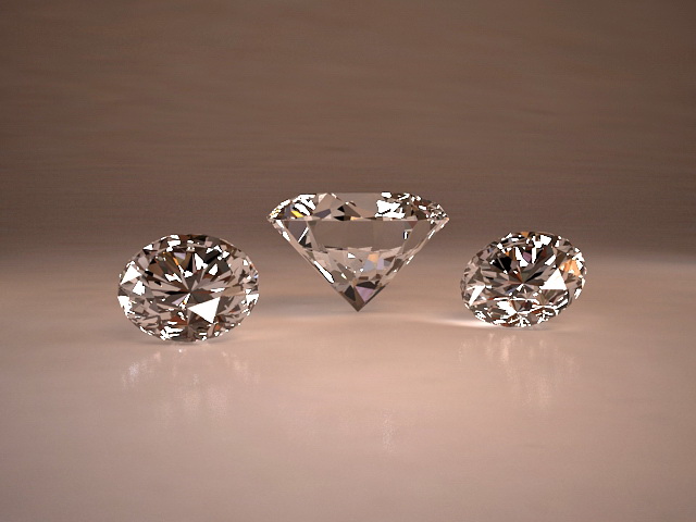 Beautiful Sparkling Diamonds 3d rendering