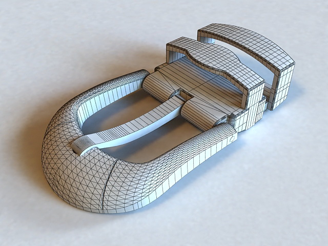 Garrison Belt Buckle 3d rendering
