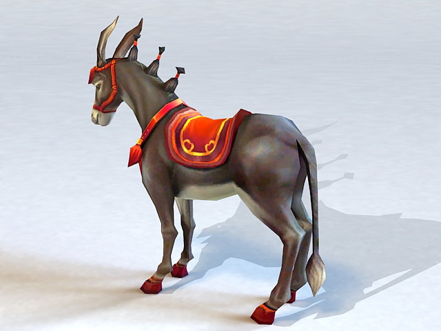 Mexican Donkey 3d rendering