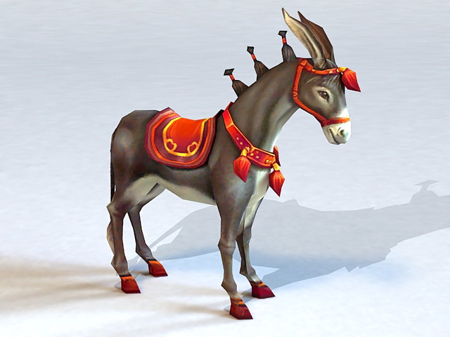 Mexican Donkey 3d rendering