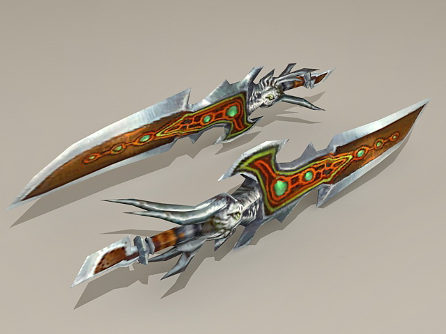 Dragon Fantasy Dagger 3d rendering