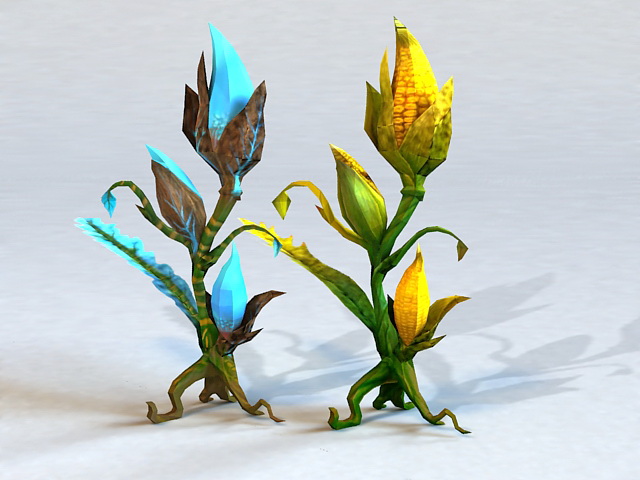 Corn Monster 3d rendering