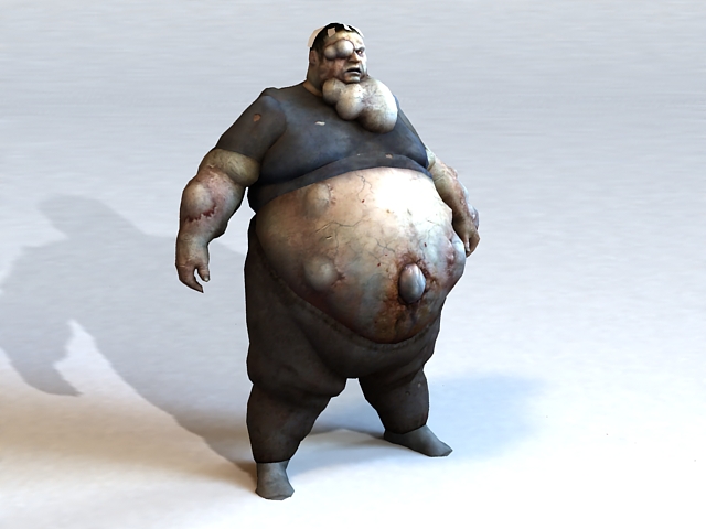 Fat Zombie 3d model 3ds Max files free download - modeling 37890 on CadNav