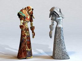 WoW Undead Mage 3d model preview